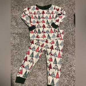 Festive Tree Print Pajama Set